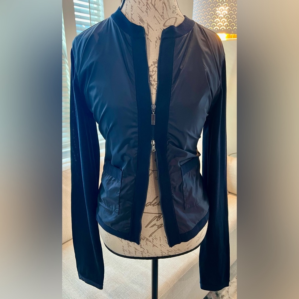New Moncler Navy Cardigan XXL Pockets Double Zip Up - Picture 7 of 8
